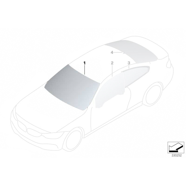Parbriz tenta verde - BMW Seria 4 F32, F36, M4 F82