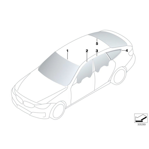 Parbriz tenta verde - BMW Seria 3 F34