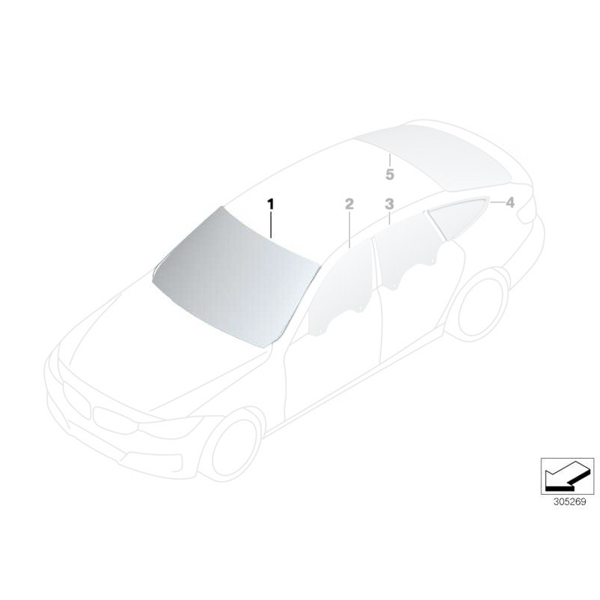 Parbriz tenta verde rain/light/condens - BMW Seria 3 F34