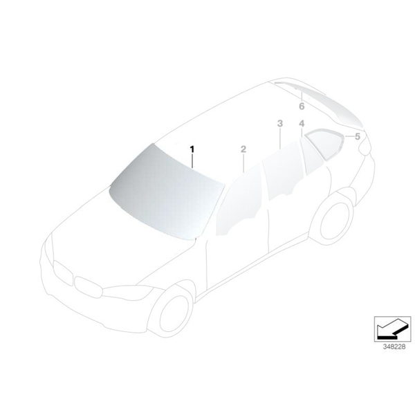 Parbriz tenta verde cu senzor ploaie HUD - BMW X5 F15, F85 M