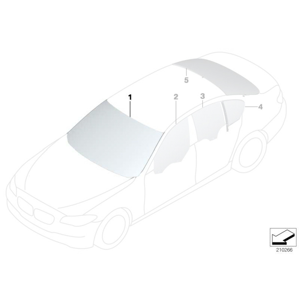 Parbriz tenta verde IR/HUD/KAFAS BMW Seria 5 F10, F11