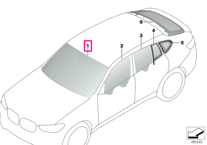 Parbriz tenta verde, preechipare senzori ploaie/lumina, anticondens, HUD - BMW X4 G02 F98 M