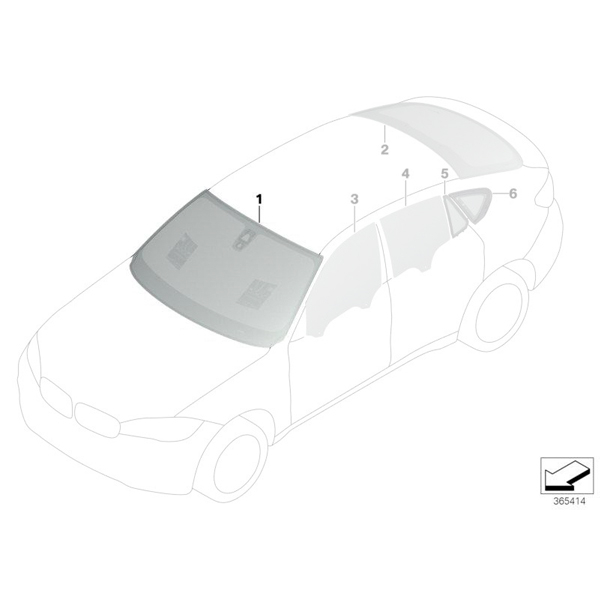 Parbriz cu infrarosu si senzor ploaie Cbdas/HUD - BMW X6 F16, F86 M