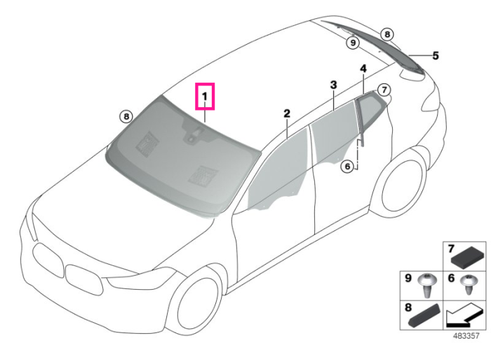 Parbriz tenta verde, preechipare senzor ploaie - BMW X2 F39