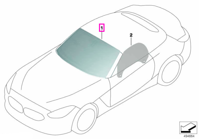 Parbriz tenta verde, preechipare senzori ploaie/lumina, anticondens - BMW Z4 G29
