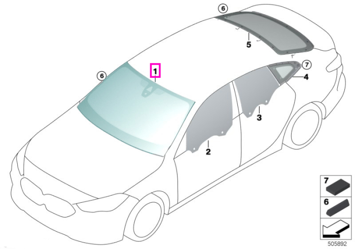 Parbriz tenta verde, preechipare senzori ploaie/lumina, anticondens, HUD/AKUSTIK - BMW Seria 2 F44 Gran Coupe