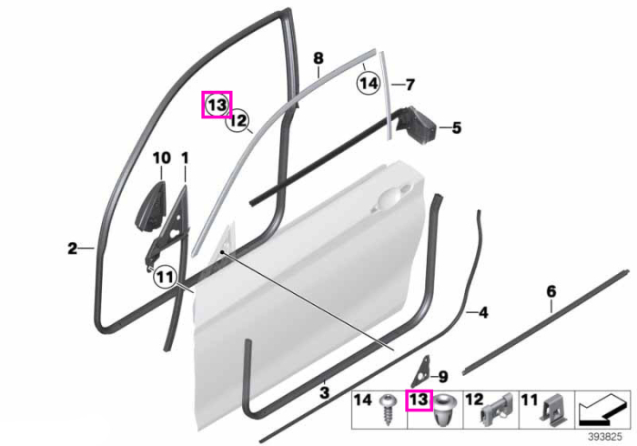 Bucsa de fixare ornamente si embleme, universala - BMW Seria 1, Seria 2, Seria 3, Seria 4, Seria 5, Seria 6, Seria 7, Seria 8, i4, iX, MS BMW Motorsport, X5