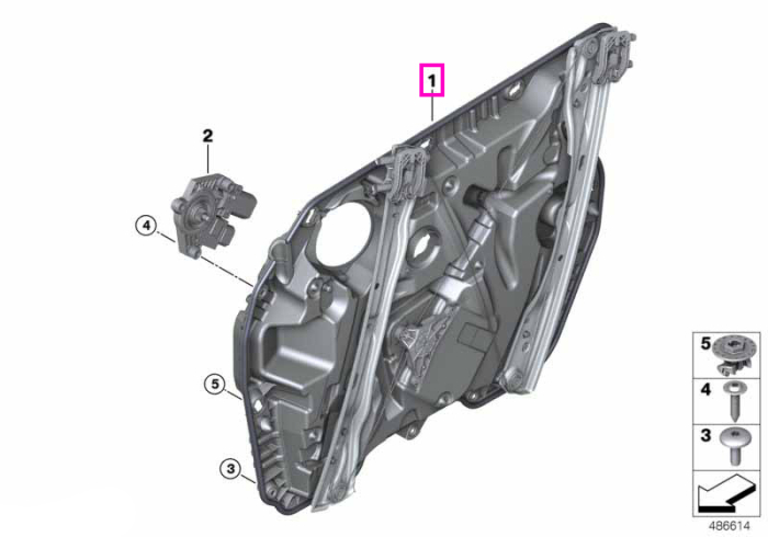 Ansamblu macara geam usa fata, dreapta - BMW X3 G01 F97 M