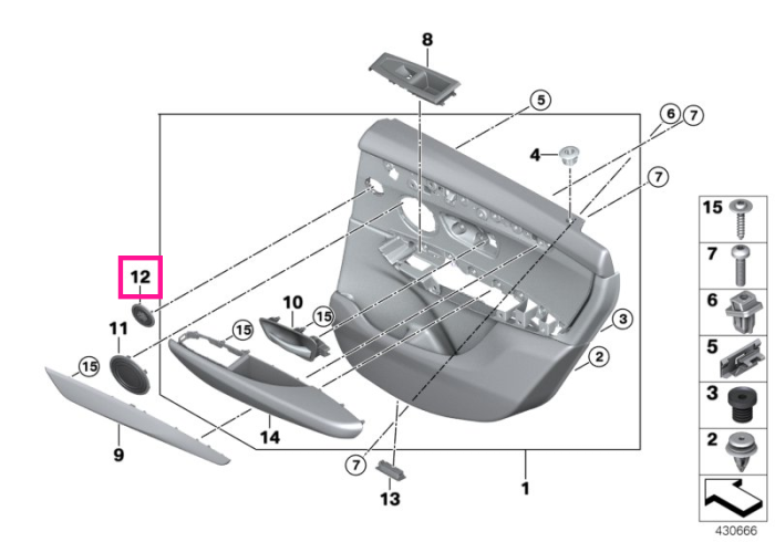 Ornament difuzor inalte, Negru (Black) - BMW Seria 2 F45 F46, X1 F48 F49