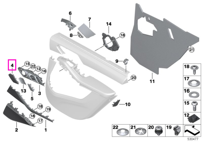 Capac difuzor usa stanga, Titan - BMW X5 G05 F95 M, X6 G06 F96 M, X7 G07