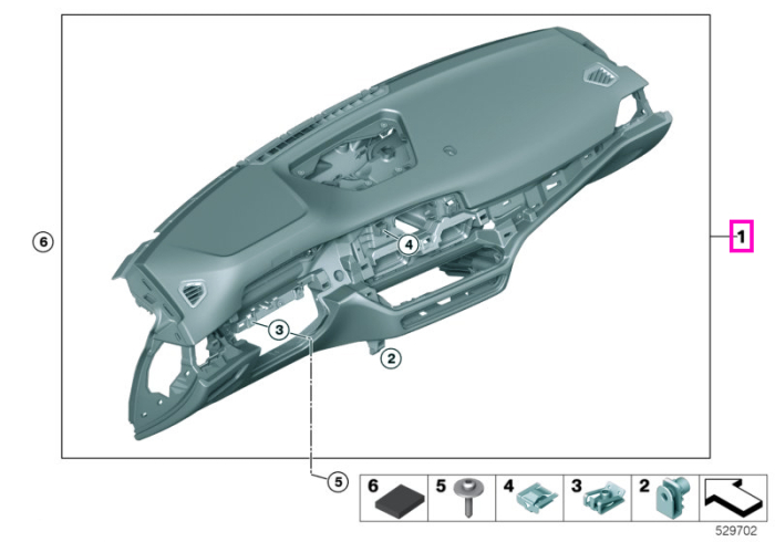 Plansa/Panou bord complet, SensaTec, negru, cusatura gri - BMW Seria 3 G20 G21 G28 G80 G81 M3, Seria 4 G22 G23 G26 G82 G83 M4, i3L G28, i4 G26