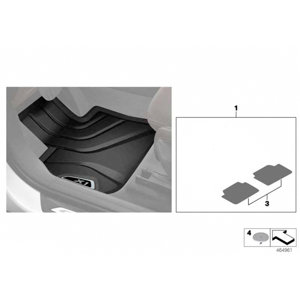 Set covorase spate "All-Weather", X-Line, Negru - BMW X1 F48 (sw./slb.)
