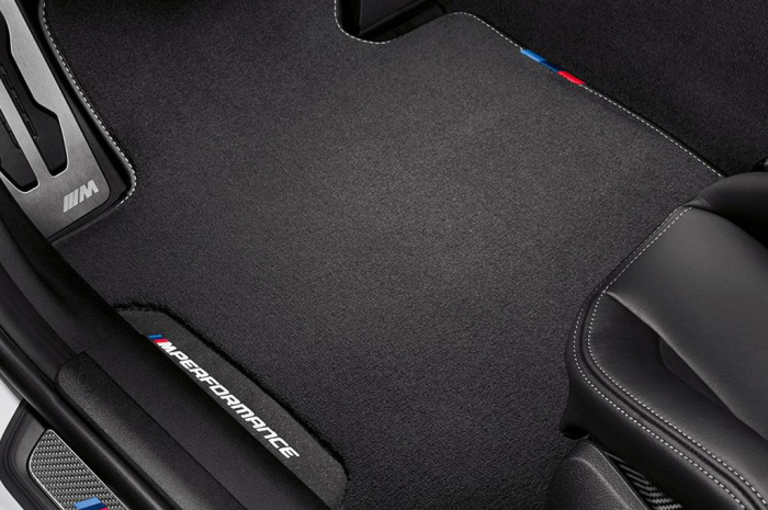 Set covorase fata/spate "BMW M Performance", Velur, Antracit - BMW Seria 3 G21 G21 G80M3 G81M3, Seria 4 G26