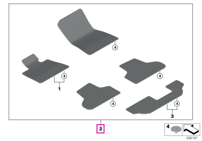 Set covorase fata/spate, Velur, Negru - BMW X7 G07 