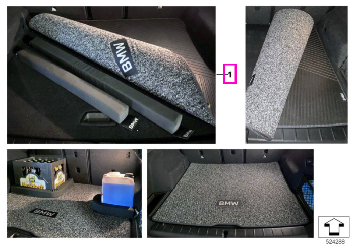 Tava/Covoras portbagaj cu 2 fete - BMW X1 U11, X1L U12