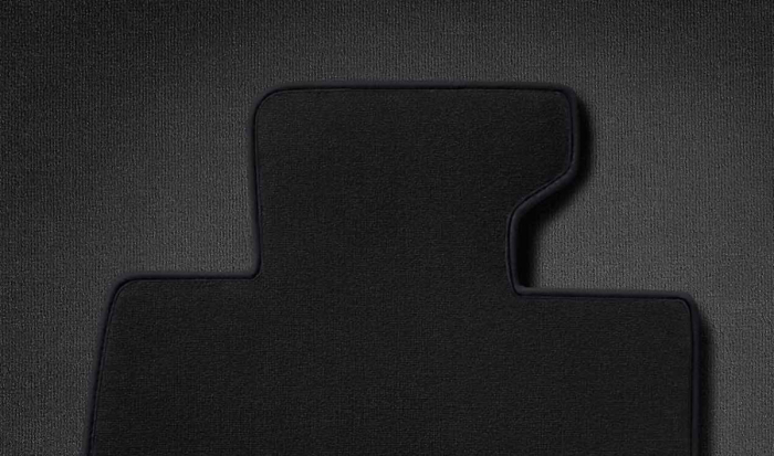 Set covorase fata/spate Velur, Negru (Carbon Black) - Mini R56 (dupa 01.08.2011)