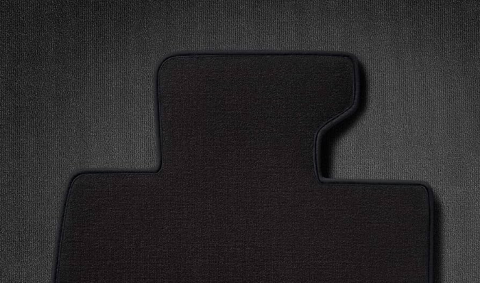 Set covorase fata/spate, Velur, Negru (Carbon Black) - Mini Cabrio R57