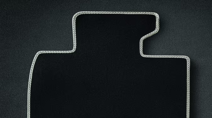 Set covorase fata/spate, Velur, Indi Antracit cu cusatura Alba (ElfenbeinWeiss) - BMW X7 G07 (6 locuri)