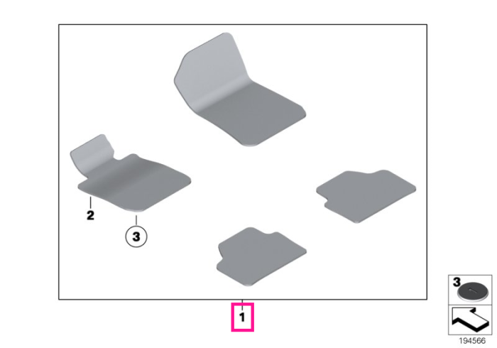 Set covorase fata/spate, Velur, Rosu (KorallRot) - BMW X1 E84