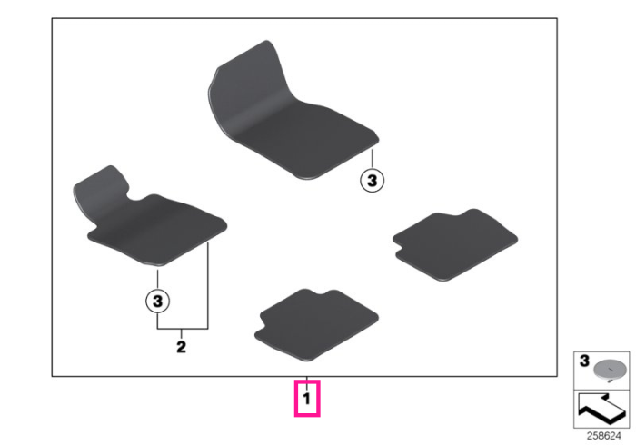 Set covorase fata/spate, Velur, Bej (Oyster) - BMW Seria 3 F30 F31 F35