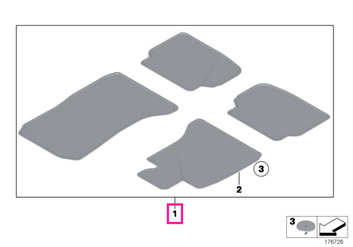 Set covorase fata/spate, Velur, Negru - BMW Seria 7 G11 G12 - 07S0/04F5/07S5