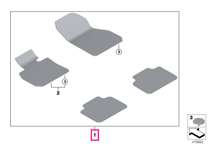 Set covorase fata/spate, Velur, Antracit - Mini Countryman F60