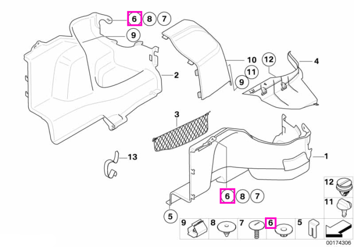 Bucsa distantier - BMW Seria 3 E46, Seria 5 E39, Seria 7 E38, Z4 E85 E86