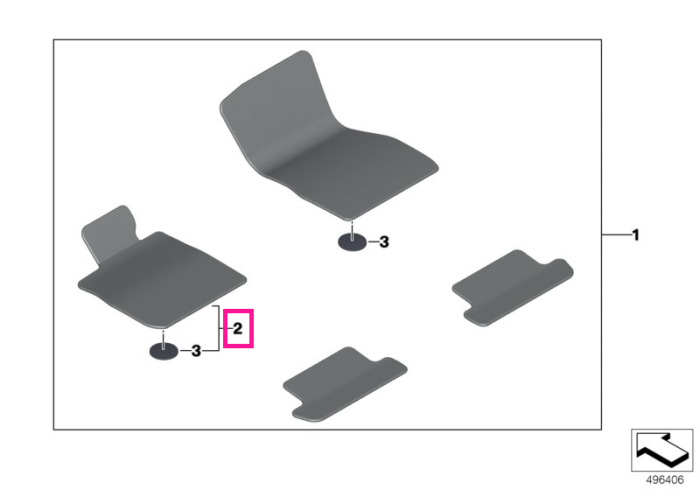 Covoras zona sofer, Velur, Bej (Oyster) - BMW Seria 8 G14 G15