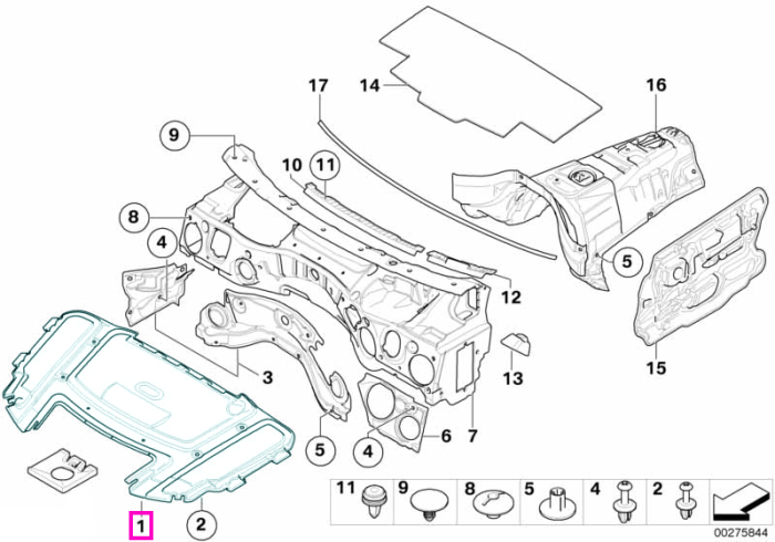 Izolatie fonica capota motor - BMW Seria 3 E90 E91 E92 E93