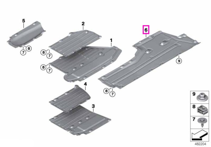 Scut/Protectie inferioara laterala dreapta - BMW Seria 8 F91 F92 M8 - M8, tip motor S63M