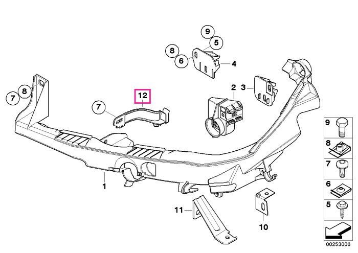 Suport/Ornament prindere far stanga - BMW Seria 3 E92 E93	