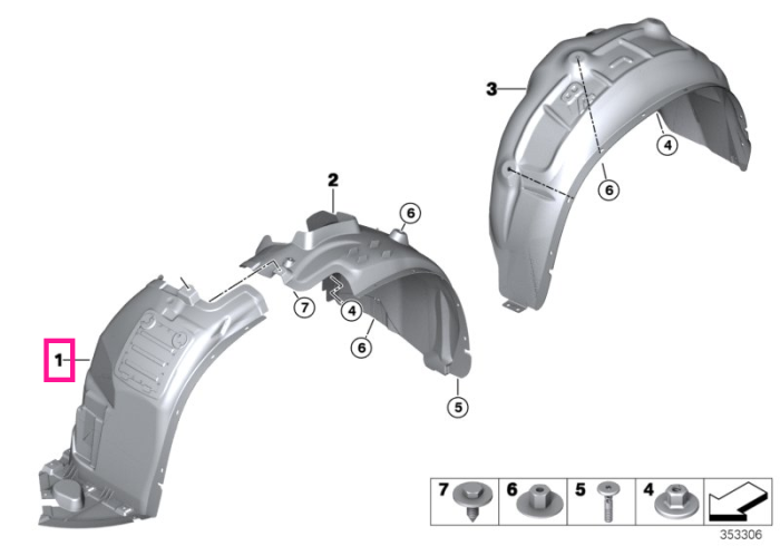 Carenaj/Protectie plastic aripa stanga, fata - BMW X1 E84	