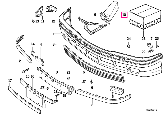 Canal aer, fata, dreapta - BMW Seria 3 E36