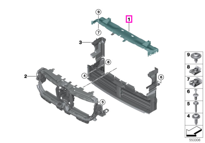 Capac dirijare aer - BMW X1L U12, X1 U11