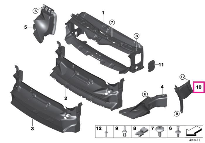 Canal aer roata, Stanga - BMW Seria 4 F32 F33 F36