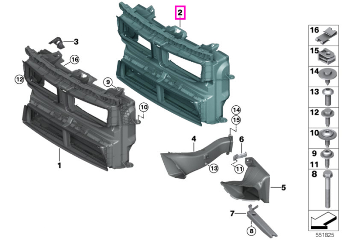 Canal aer frontal - BMW X1 F48 F49