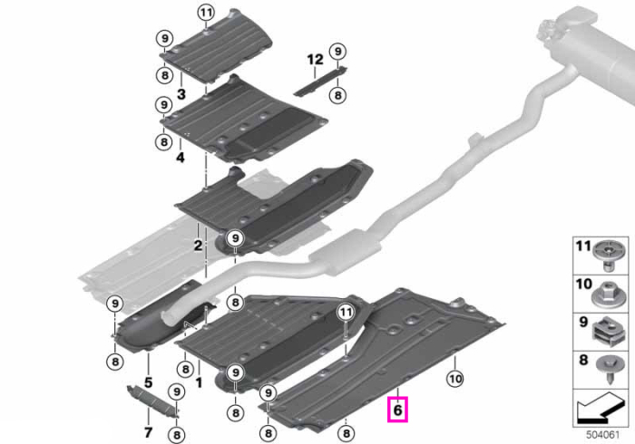 Scut/Protectie inferioara laterala, stanga - BMW Seria 5 G30 G31 F90 M5