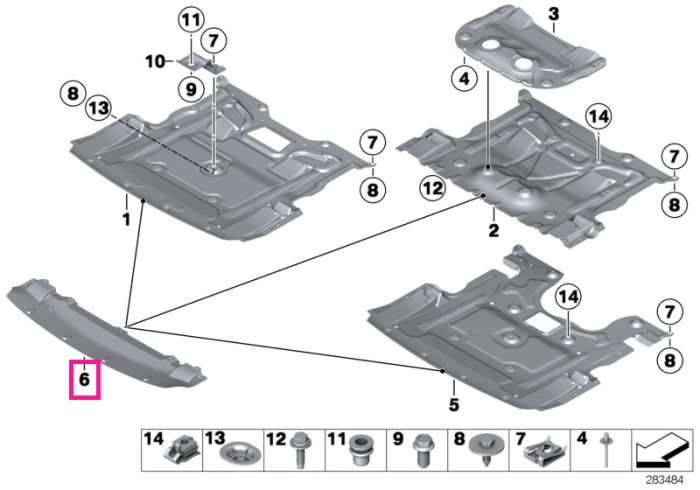 Adaptor M compartiment motor - BMW Seria 5 F10 F11