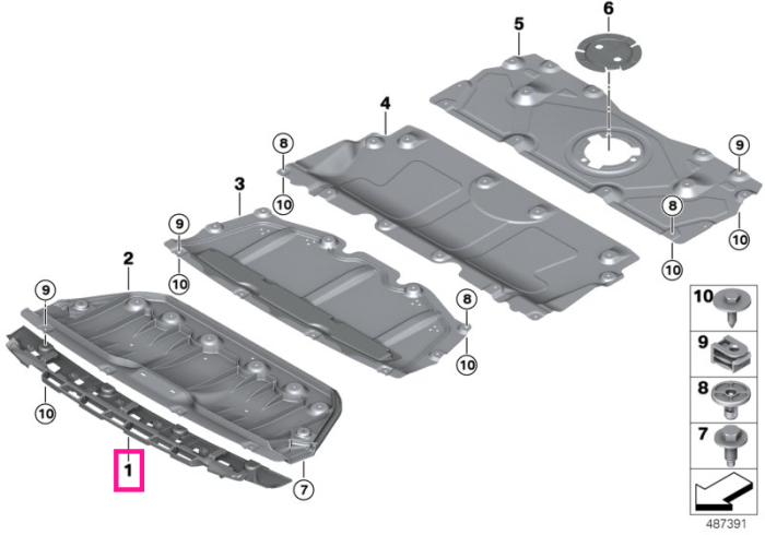 Adaptor scut, sub capota - BMW Seria 3 G20 G21 G28