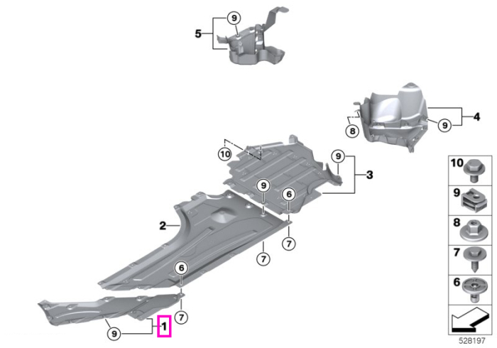 Carenaj inferior fata dreapta - BMW Seria 2 G87 M2, Seria 3 G80 G81 M3, Seria 4 G82 G83 M4, MS BMW Motorsport