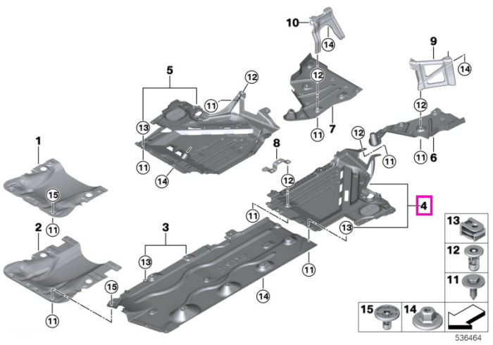 Blindaj/Scut inferior rezervor, stanga, ICE - BMW X1 U11, X2 U10