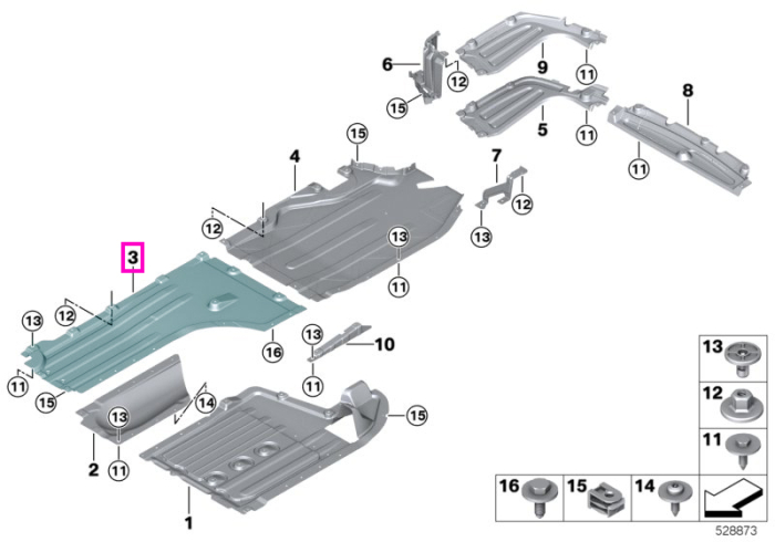 Scut inferior lateral fata, dreapta - BMW X5 G05 F95 M, X6 G06 F96 M, X7 G07