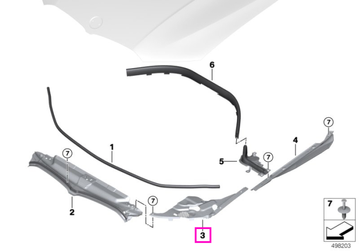 Capac etansare far stanga - BMW Seria 3 G20 G21 G28