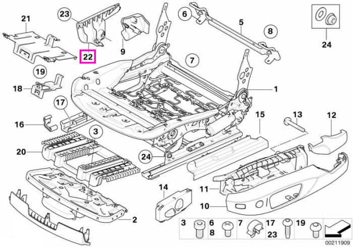 Capac protectie catarama centurii de siguranta, scaun fata, dreapta, negru - BMW Seria 1 E87, Seria 3 E90 E91, X1 E84, X3 F25, X4 F26, Z4 E89