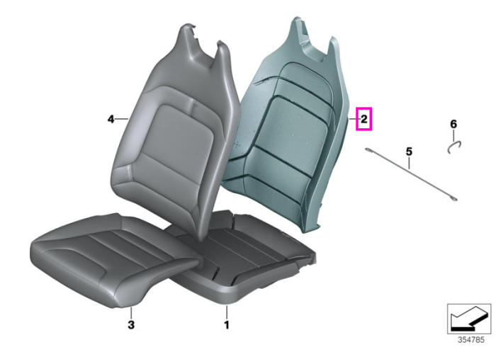  Burete spatar scaun fata, dreapta - BMW i3 I01