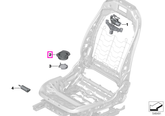 Ventilator scaun, plastic - BMW Seria 3 G80 G81 M3, Seria 4 G22 G23 G26 G82 G83 M4, Seria 5 G30 G31 G38 F90 M5, Seria 6 G32, Seria 7 E65 E66 G12, Seria 8 G14 G15 G16, i4 G26, X3 G01, X4 G02, X5 G05, X6 G06, X7 G07