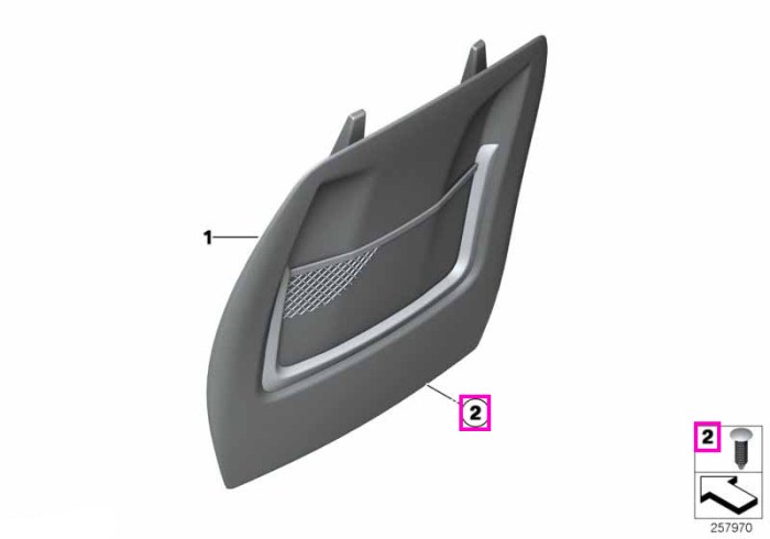 Clip de fixare, negru - BMW Seria 1, Seria 2, Seria 3, Seria 4, Seria 5, Seria 7, Seria 8, X1, X3, X4, X5, Z4, MS BMW Motorsport - BMW Motorrad K63, K66, K67, K69, KM3, KM9