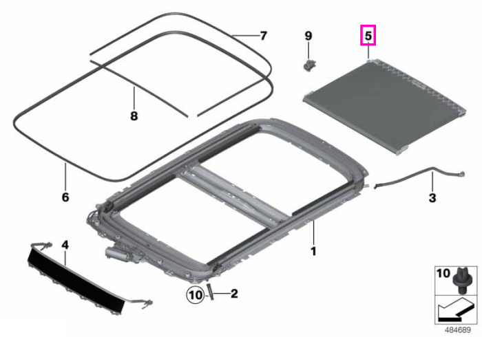 Rulou/Parasolar trapa fata - Mini Clubman R55, Countryman R60, R56