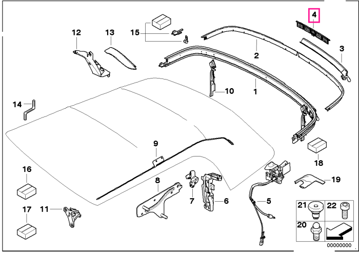 Lampa stop centrala, aditionala, rosu - Mini Cabrio R57