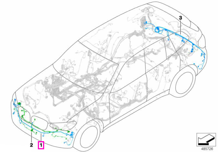 Set cablaj electric, bara protectie fata - BMW iX3 G08, X3 G01 G08 F97 M, X4 G02 F98 M /LCI